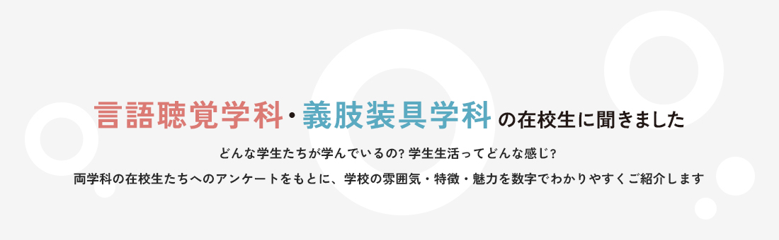 言語聴覚学科・義肢装具学科の在校生に聞きました