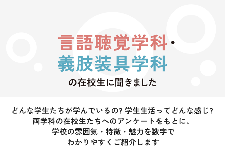 言語聴覚学科・義肢装具学科の在校生に聞きました